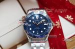 Replica KG Factory Omega Seamaster Blue Face Swiss Automatic Mechanical Watch 42mm 